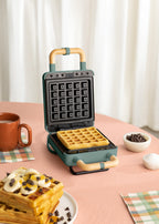 Stone Studio Individuel - Appareil À Croque-Monsieur, Grill & Gaufrier À Plaques Interchangeables - Vert Sauge
