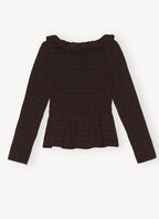 Ganni - Blouse - Marron - Femme