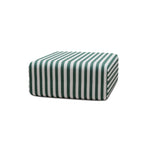 Pouf Modulable - Tissu Extérieur À Rayures - Blanc Et Vert Foncé