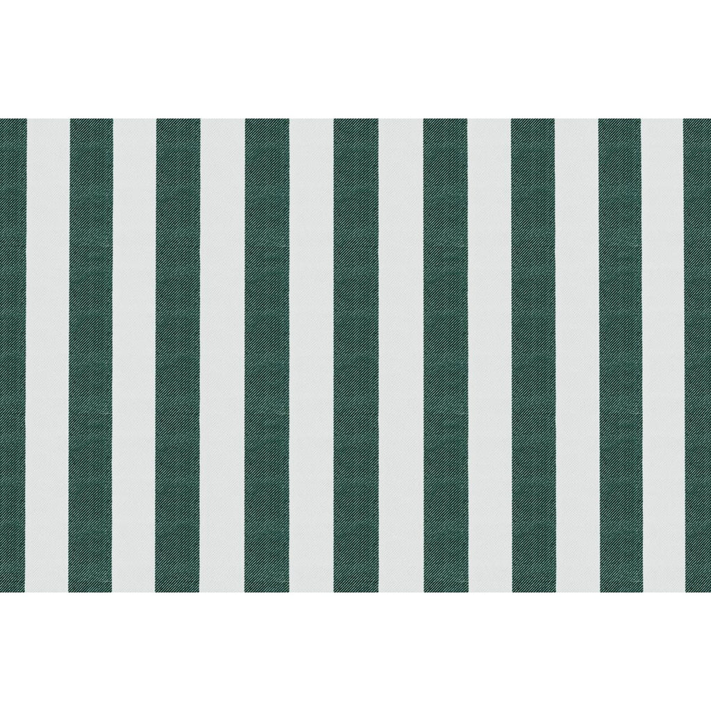 Sofá Modular de 3 Plazas - Tejido Exterior Rayas - Blanco y Verde Oscuro