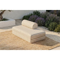 2-Seater Modular Sofa - Striped Exterior Fabric - White and Beige
