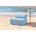 Sillón Modular - Tela Exterior Rayas - Blanco Y Azul