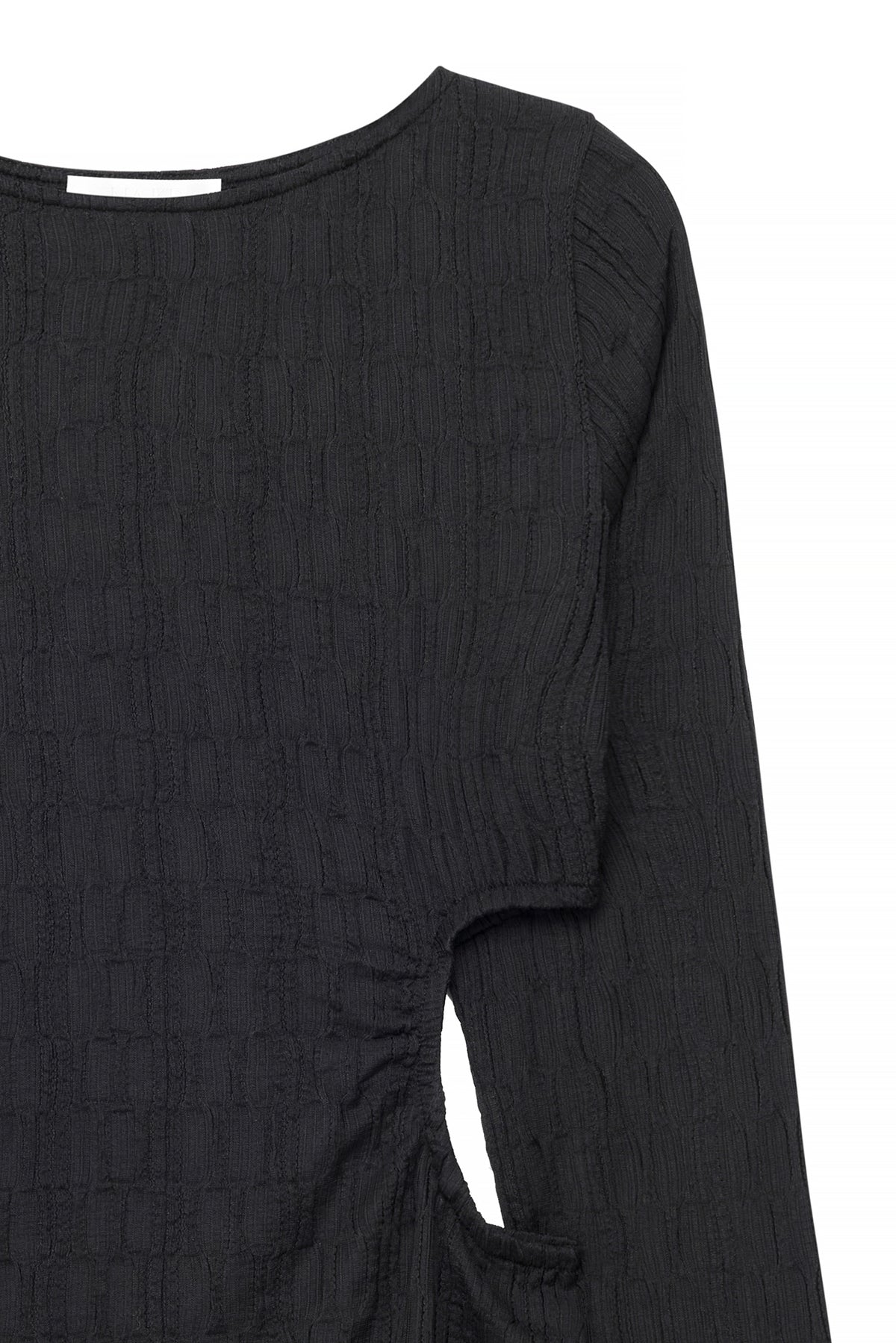 Structured Cut-Out Top - Black