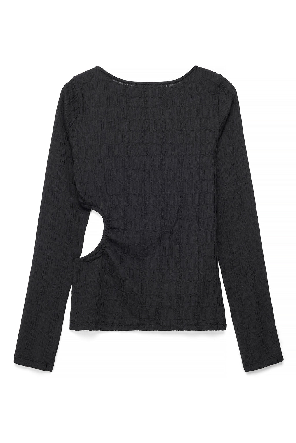 Structured Cut-Out Top - Black