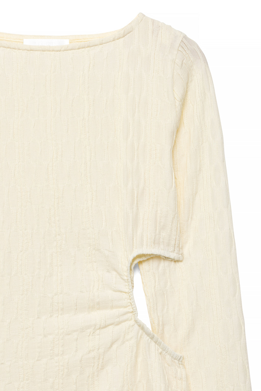 Top strutturato cut-out - Bianco sporco