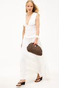 Structured V-Neck Top - Off-White
