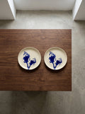 Feast - Set Of 2 Plates - S - Stoneware - White Blue Artichoke