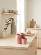 Feast - Set Of 4 Coffee Cups - Stoneware - Pink