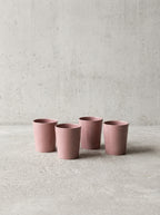 Feast - Set Of 4 Teacups - Stoneware - Pink