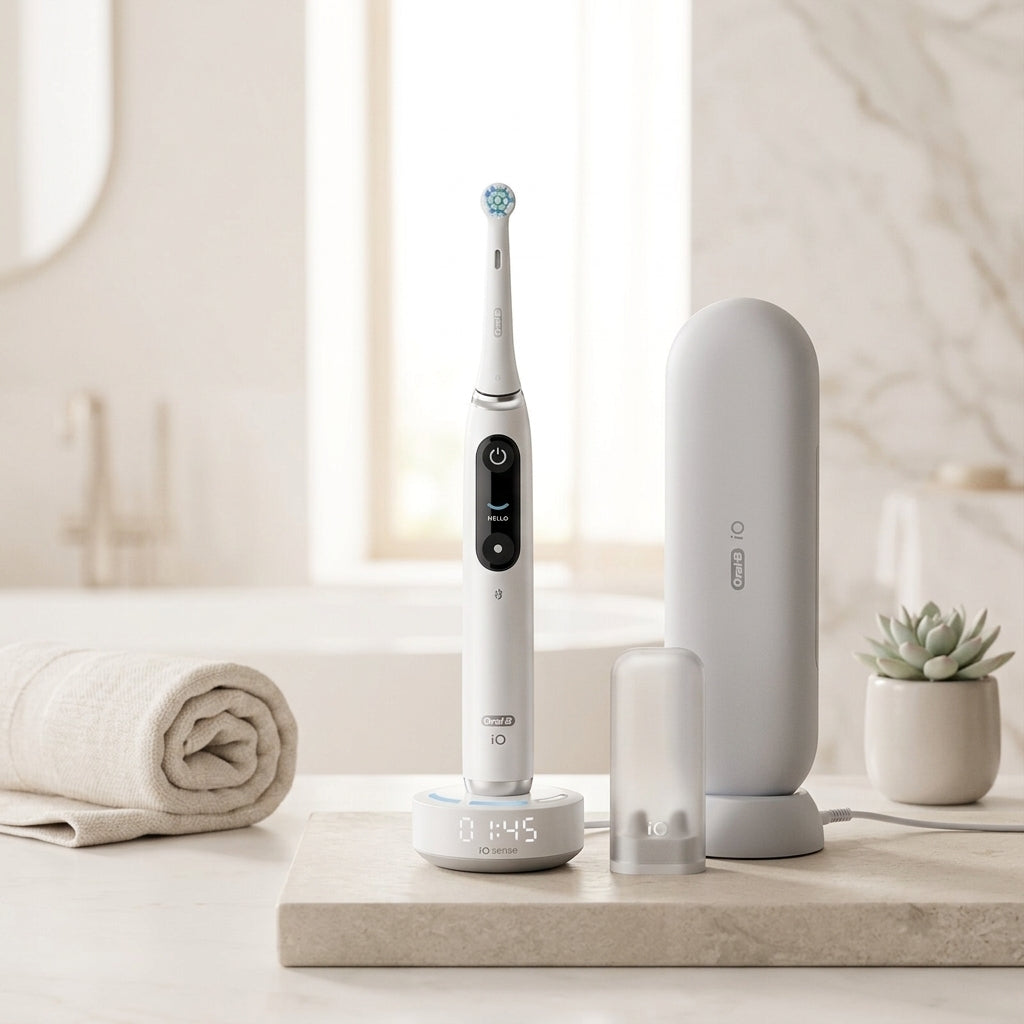 Oral-B Io10 Cepillo de Dientes Eléctrico Con Estuche de Viaje Cargador - Blanco