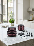 Battery 18 Pieces - Aluminum - Ceramic Coating - Plum