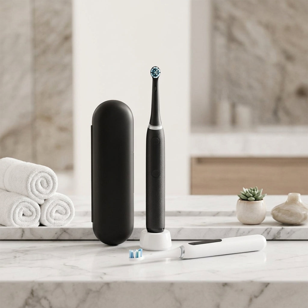 Oral-B iO 5 Duo - Connected Electric Toothbrushes with Travel Case