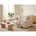 Garance - Canapé Droit - 2 Places - Velours Côtelé - Beige