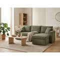 Cyrus - Sofá Rinconera Reversible Cama Con Arcón - 4 Plazas - Pana - Verde
