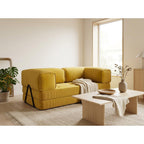 Poppy - Sofá Cama - 3 Plazas - Pana - Amarillo