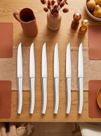 Aladin - Set 6 Couteaux Steak - Acier Inoxydable - Inox