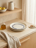 Feast - 2 Assiettes S - Blanche Stripes Bleu - Ottolenghi
