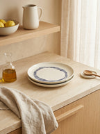 Feast - 2 Assiettes S - Blanche Stripes Bleu - Ottolenghi
