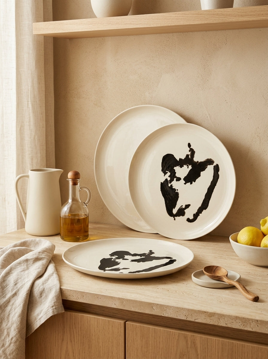 Feast - 2 Assiettes L - Blanche Poivron Noir - Ottolenghi
