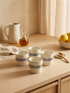 Feast - 4 Tazas de Espresso - Blanco Azul - Ottolenghi