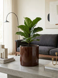 Pot De Fleurs L - Marron