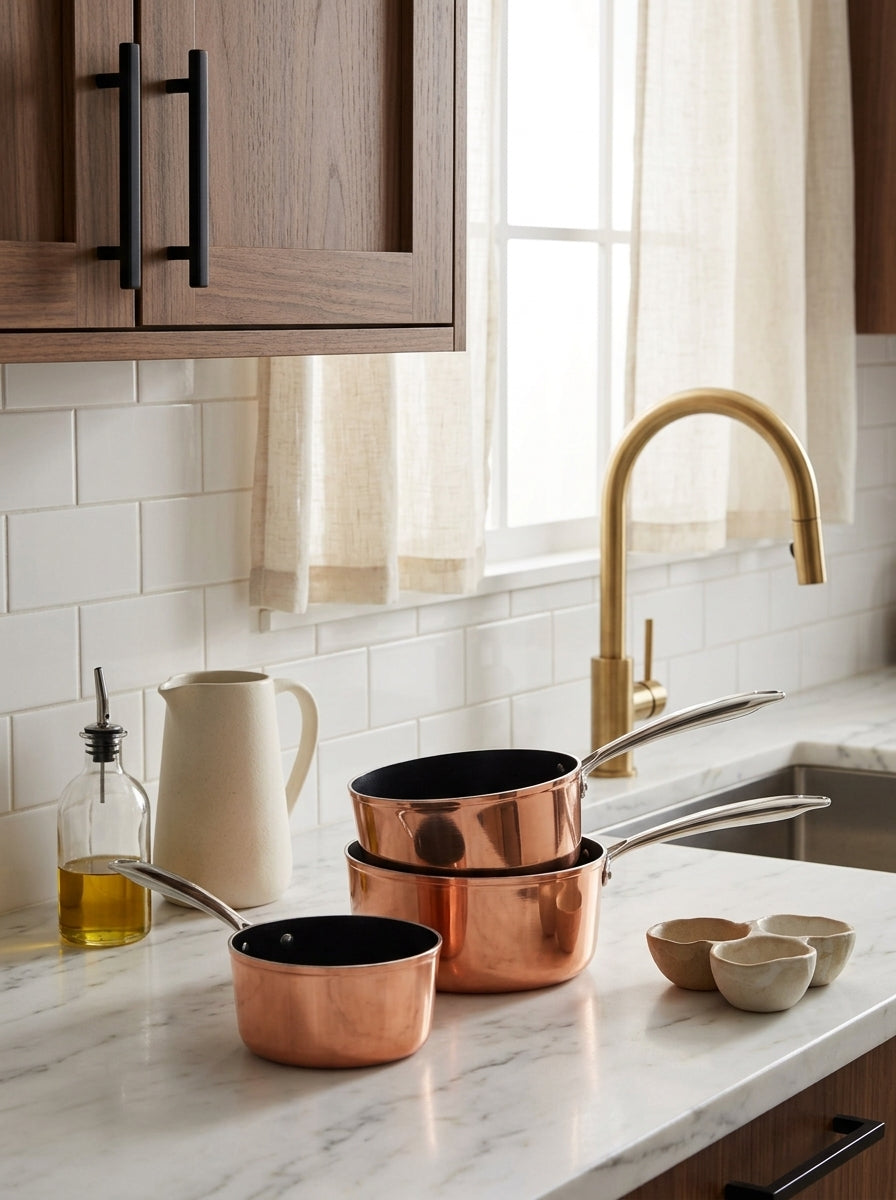 Set De 3 Casseroles - Cuivre