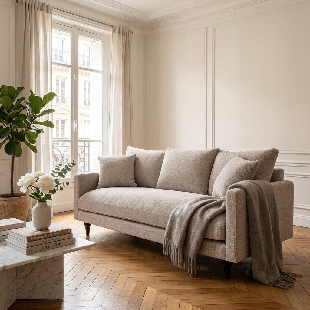 Villabon - 3-Seater Sofa - Fabric - Natural Mottled