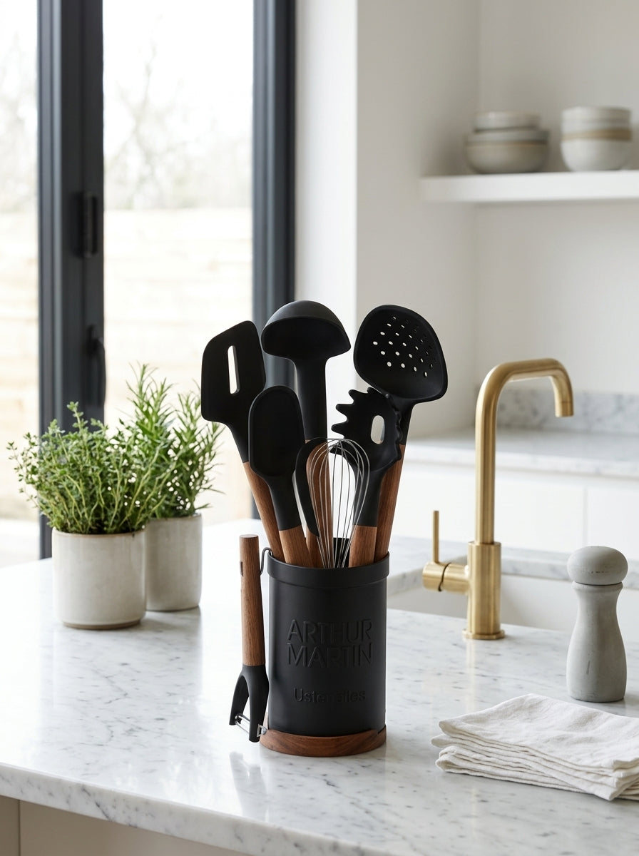 Juego de utensilios de cocina de 9 piezas - Negro