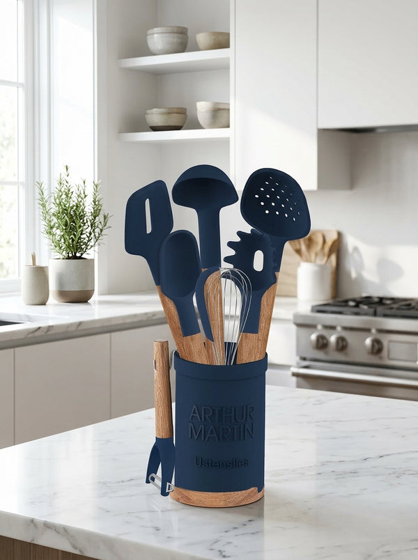 9 Piece Kitchen Utensil Set - Blue