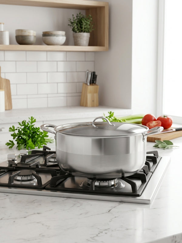 Saltire 32cm With Lid - Stainless Steel - Stainless steel