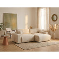 Constance - Canapé D'Angle Réversible - Avec Coffre - 4 Places - Tissu - Beige