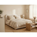 Hugo - Ottoman Bed - 200 cm - Bouclé Fabric - Beige