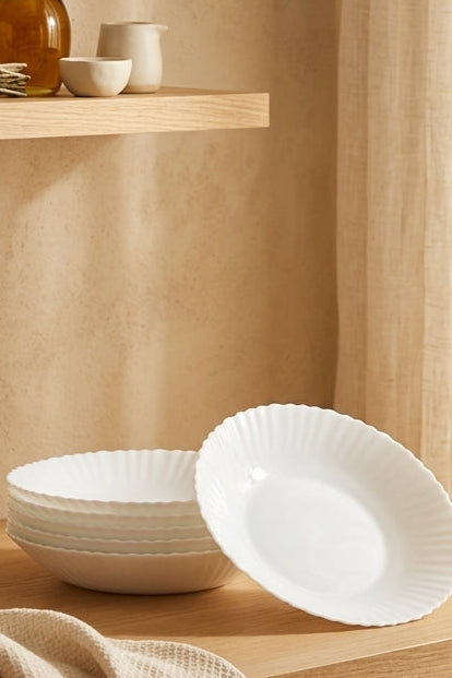 Bloom - 6 Soup Plates - White - 20cm - Luminarc