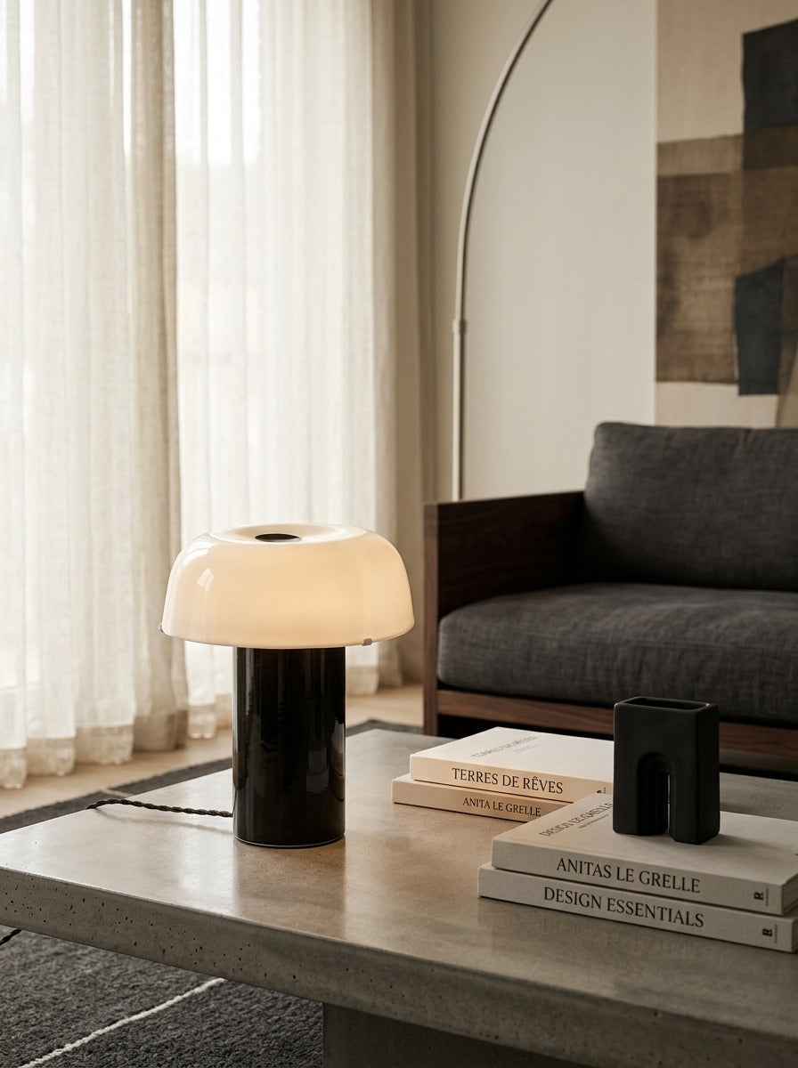 Terres De Rêves - Celine N°2 White/Black Table Lamp - Anita Le Grelle