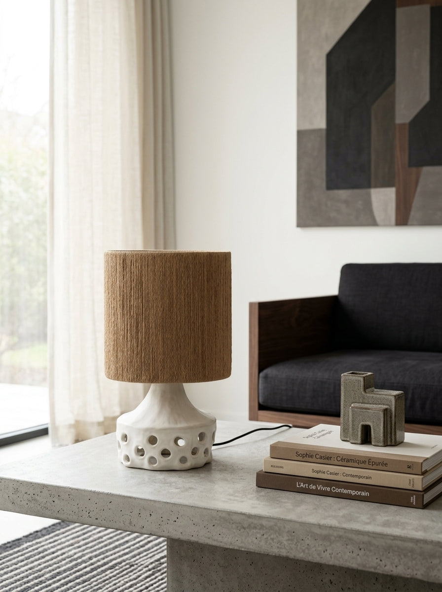 Oya - Table Lamp N°2 Beige - Brown - Sophie Casier