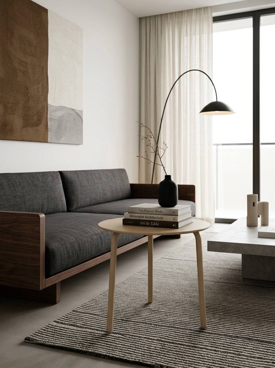 August - Round Side Table S - Sand - Vincent Van Duysen