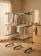 Étendoir À Linge Extra Xxl - 38M - 3 Niveaux - Gris