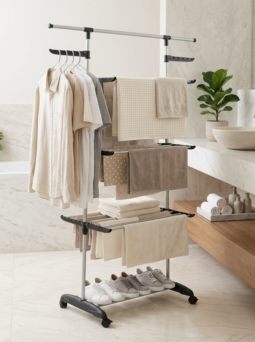 Ultima Clothes Drying Rack - 25M - 3 Levels - Black