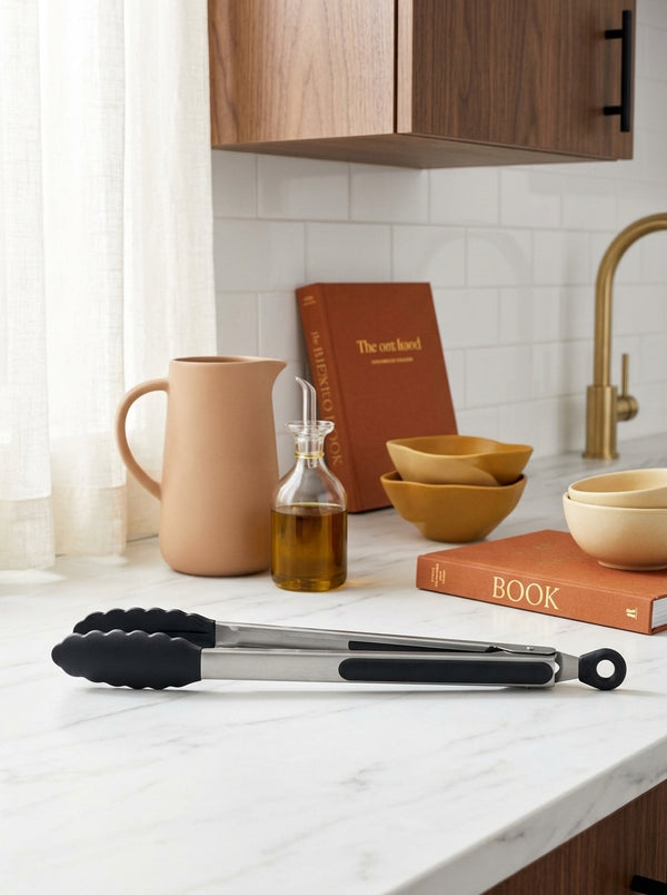 Steel and Silicone Serving Tongs 30 Cm