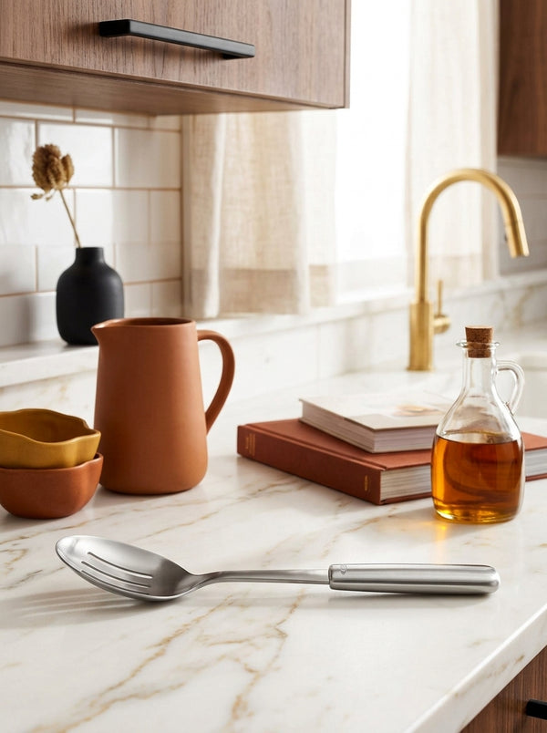 Stainless Steel Perforated Serving Spoon