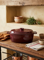 MasseIron - Cocotte Ovale - Fonte Émaillée - Merlot