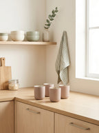 Iris Taupe - Lot De 4 Tasses - Grès Réactif - Taupe