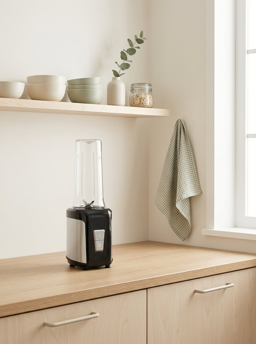 Mini Blender À Smoothies 350 W 6 Pièces - Noir / Orange