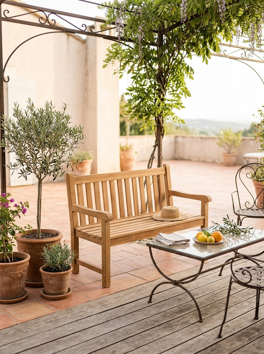 Gardena - Solid Teak Garden Bench - Natural