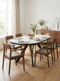 Inski - Table À Manger Ovale Extensible - 6 Places - Blanc