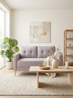 Glimar - Canapé 2 Places Fixes En Microfibre - Gris Clair
