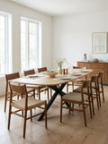 Linz - Mesa de comedor de madera y patas de metal - 8 personas - Roble