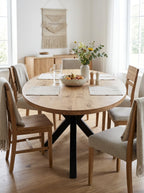 Maelia - Oval Dining Table in Exotic Wood - Natural