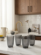 Set Of 4 Tall Tumblers - Dark Grey