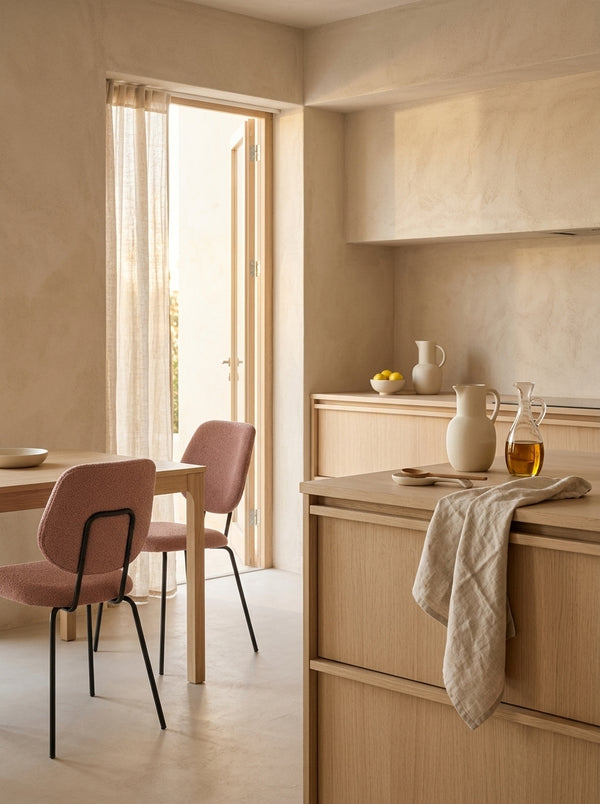Zelo - Set of 2 Dining Room Chairs - Metal - Pink